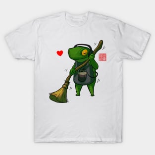 sweeping housecleaning frog T-Shirt